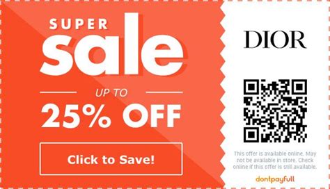 dior promo code april 2021|dior coupon code.